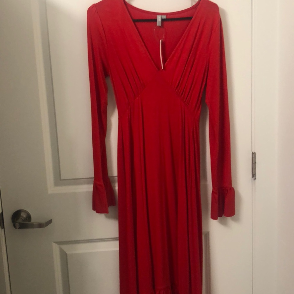 Red ASOS dress. Brand new. Midi.